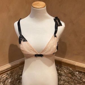 Chantal Thomass lace triangle bra NWT. Purchased in Paris. Size L but runs small